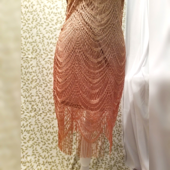Blush pink flapper style tassel dress - Picture 2 of 2